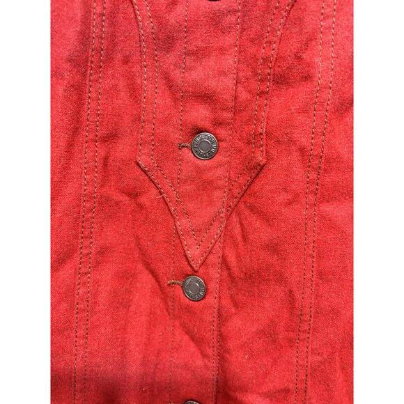 Pendleton red wool women’s shirt flannel western style medium - Picture 4 of 8